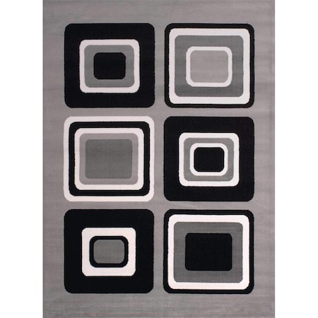 Rlm Distribution 7 ft. 10 in. x 10 ft. 6 in. Dallas Spaces Oversize Rug, Silver HO1606723